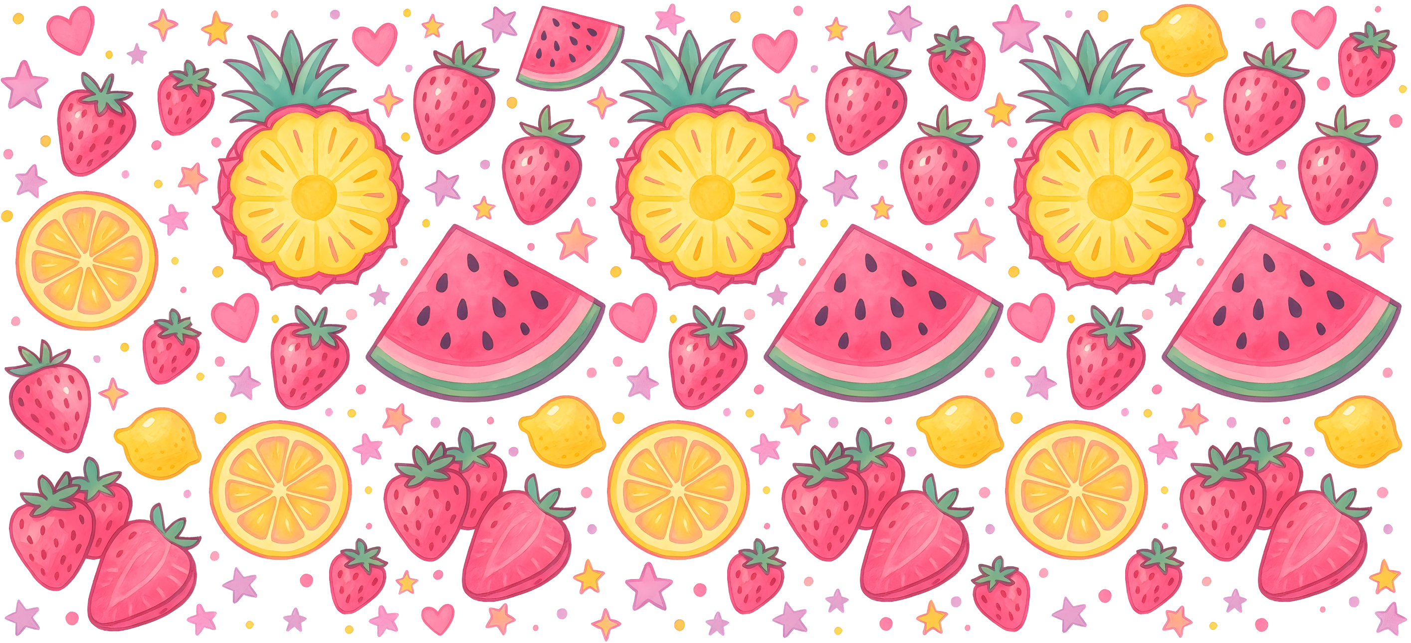 Summer Fruit Beer Can Glass