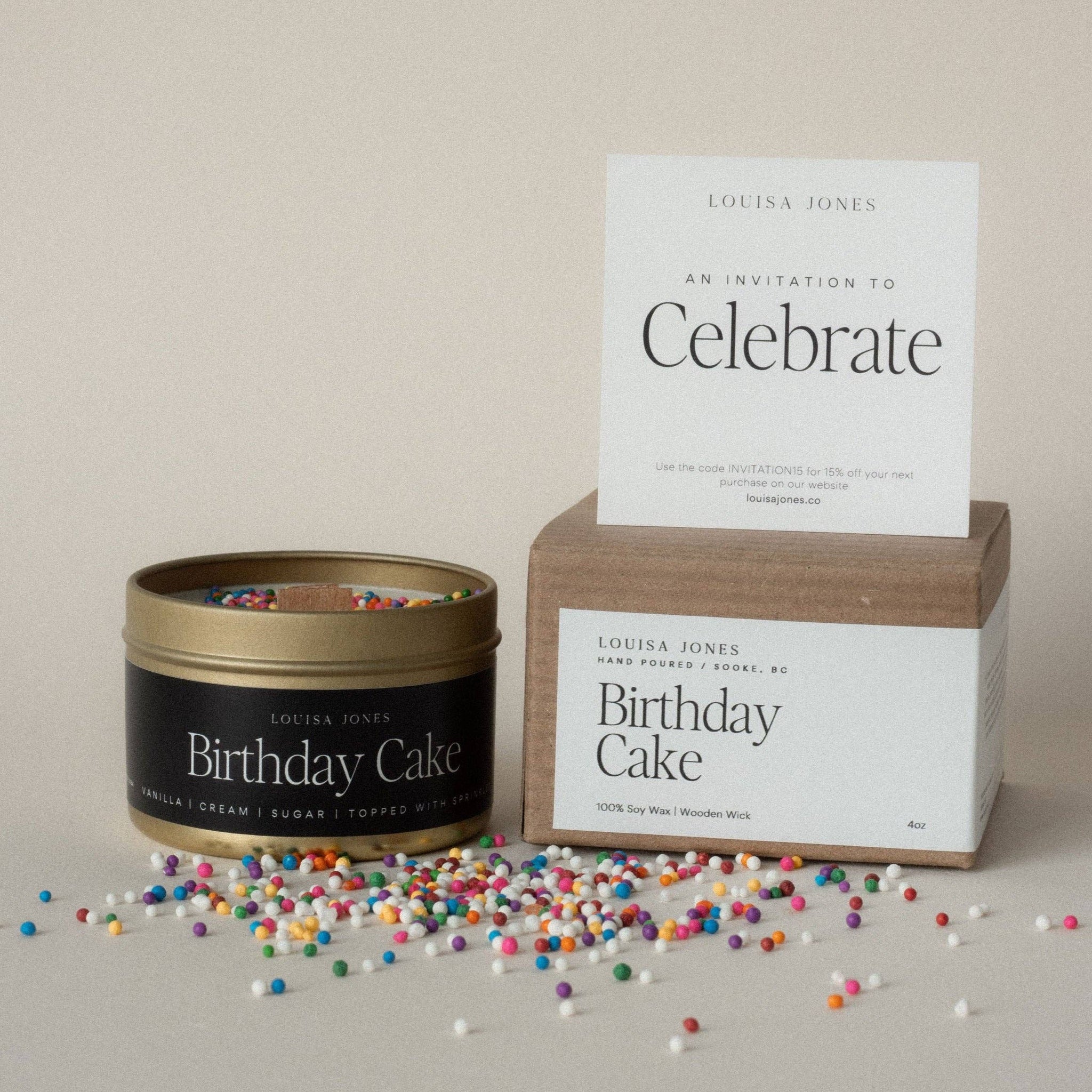 Birthday Cake - Ritual Candle Travel Tin