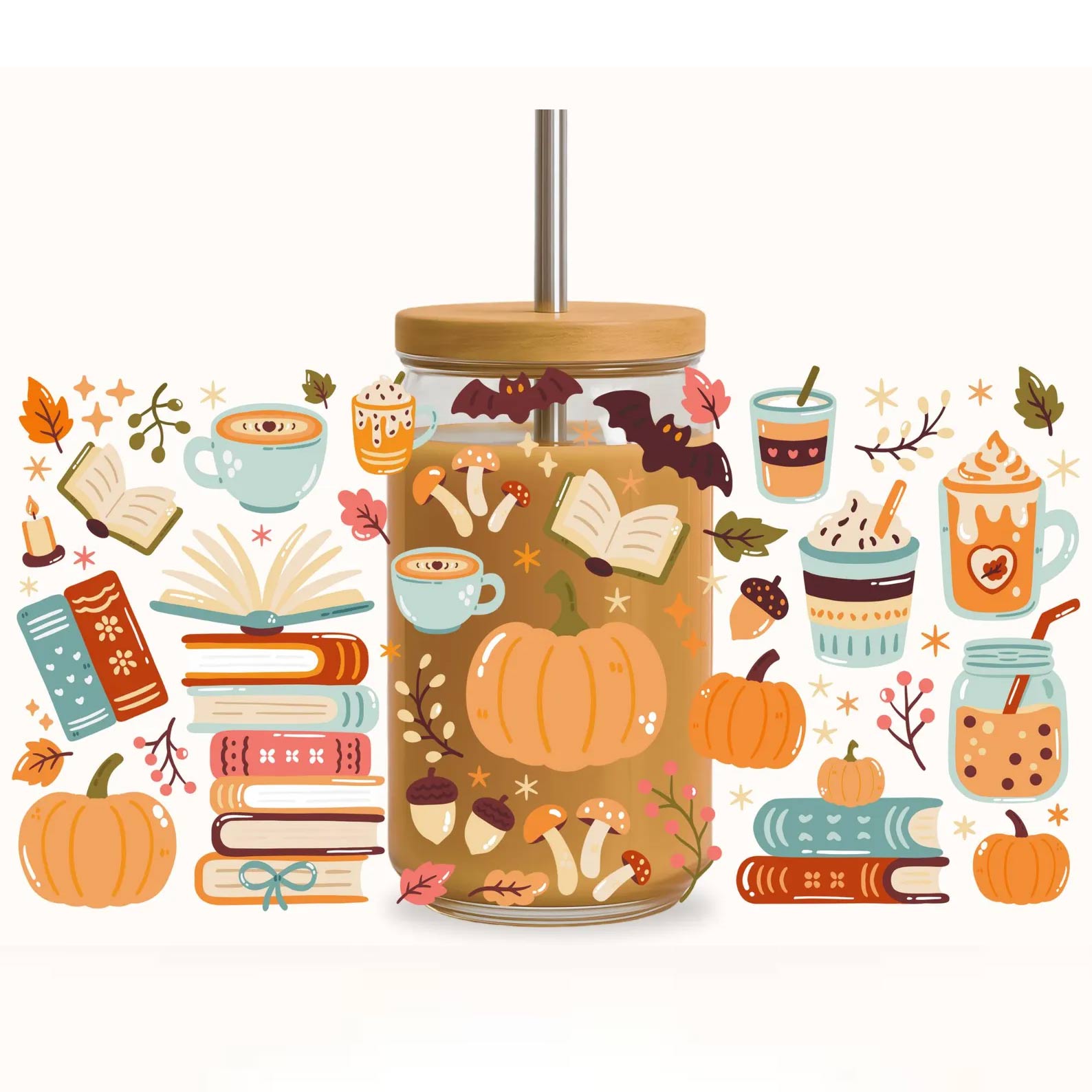 Books & Drinks Beer Glass