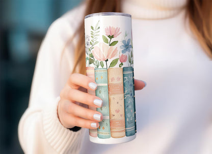 Floral Bookish Tumbler