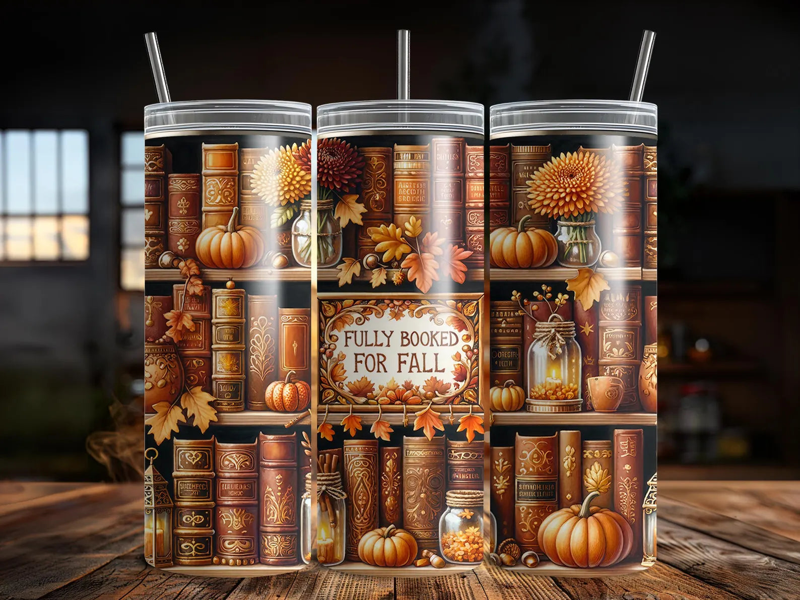 Fully Booked Fall Tumbler