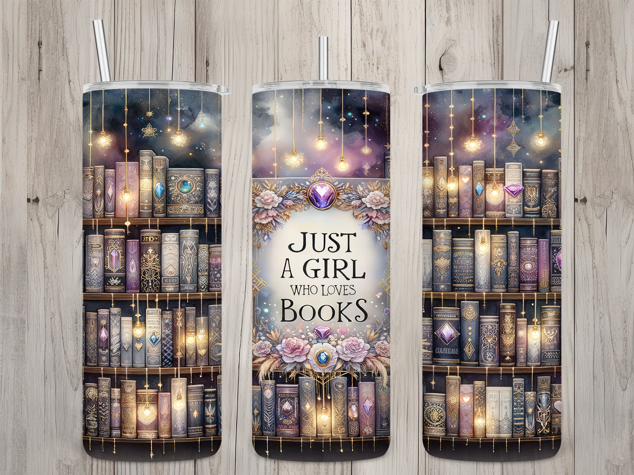 Just a Girl Who Loves Books Tumbler