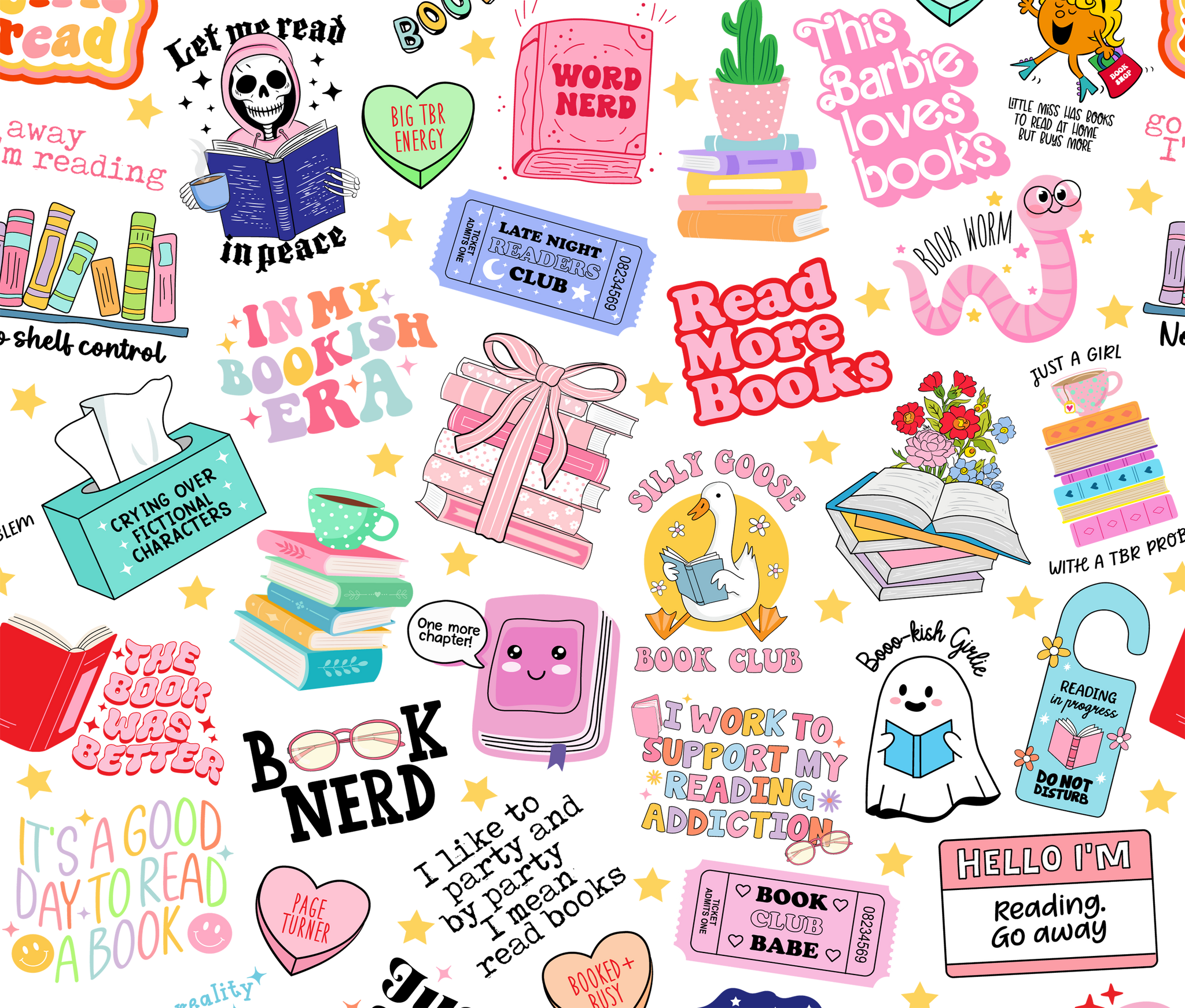 Book Lover Stickers Tumbler