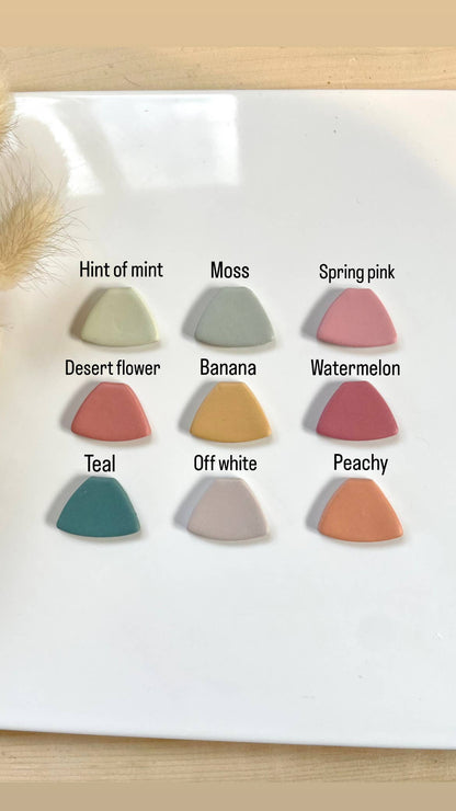 Peachy Heart Studs