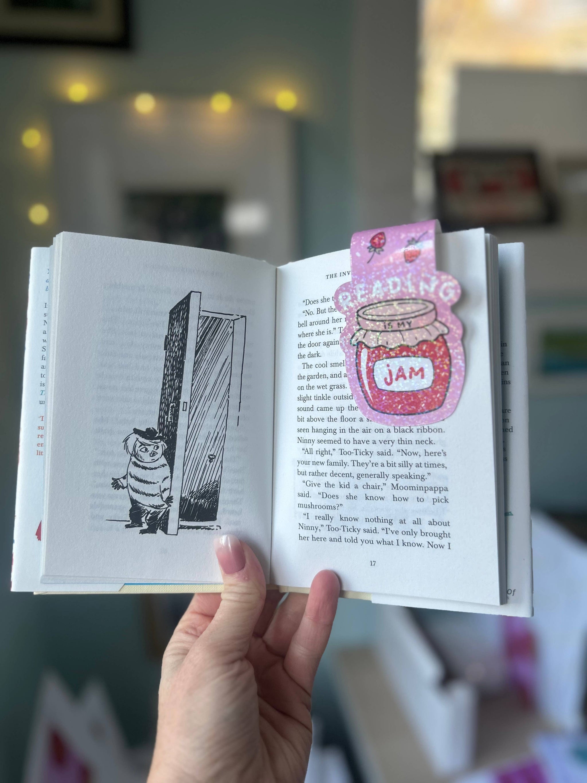 Reading Is My Jam Sparkly Magnetic Bookmark 