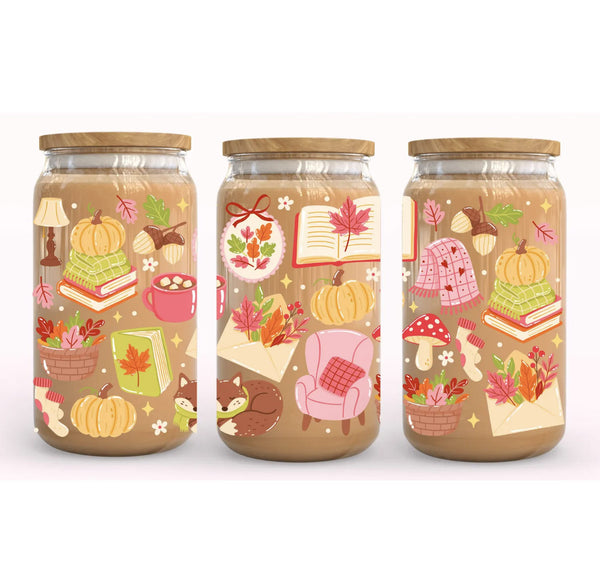 Cozy Autumn Beer Glass