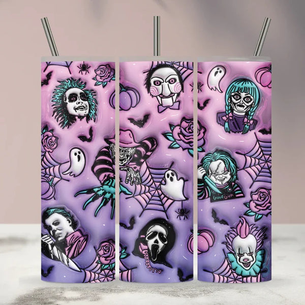 3D Horror Faces Tumbler