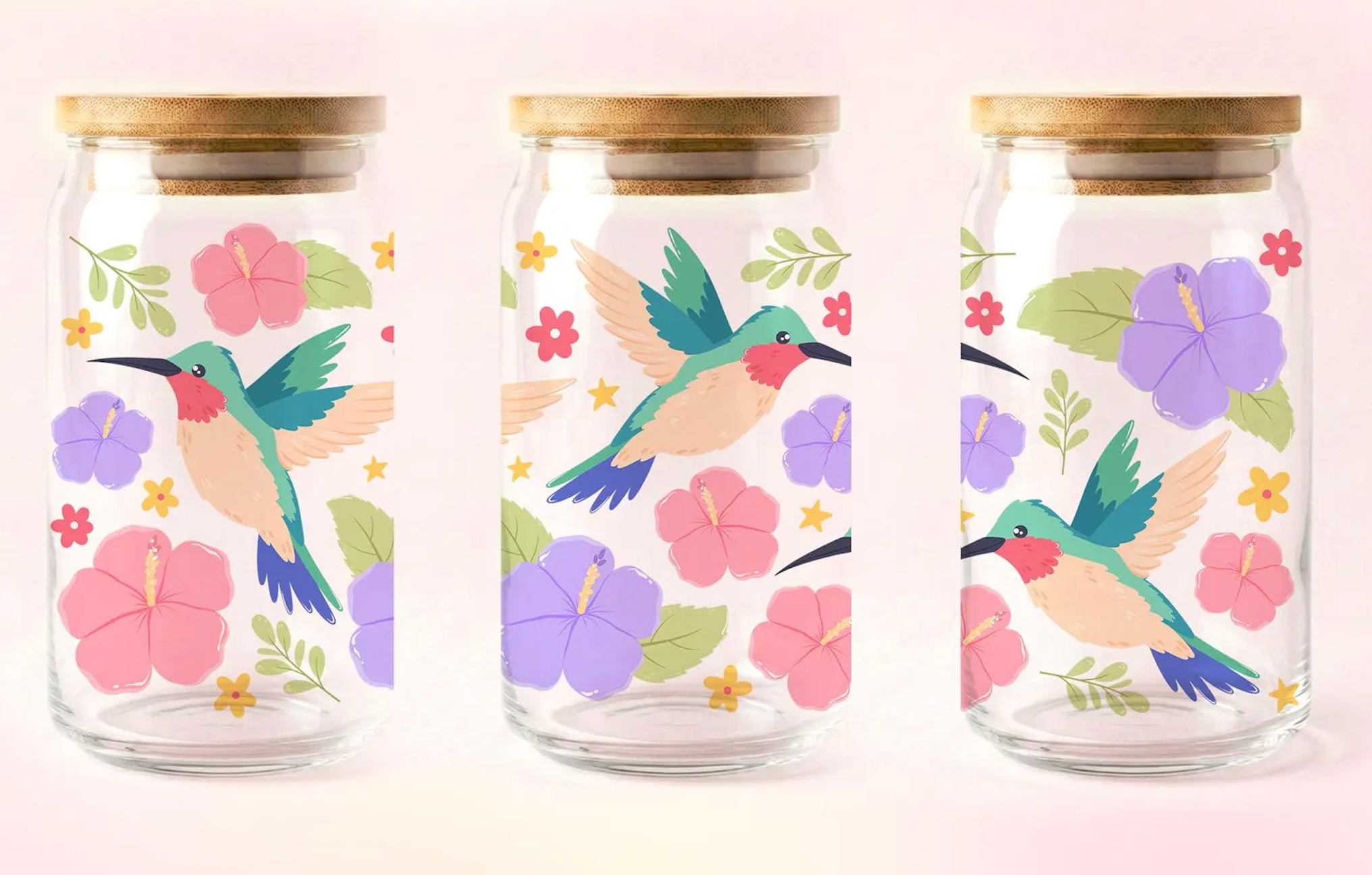Hummingbird Beer Can Glass