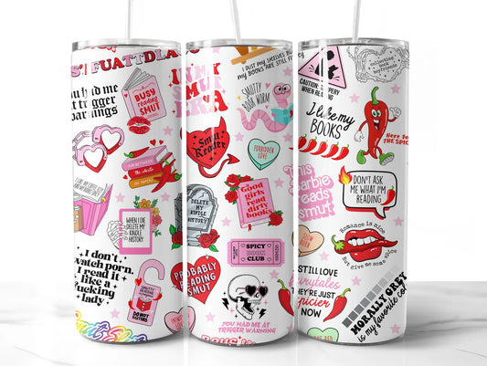 Smut Lover Stickers Tumbler